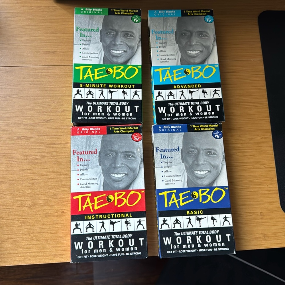 The Tae Bo Workout VHS Set Complete 4 Tape set Basic, Instructional & more